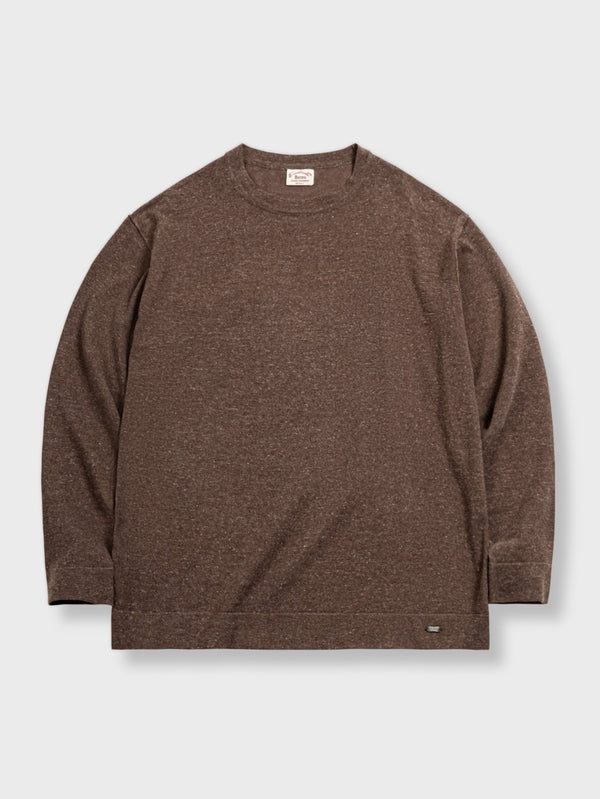 PESSOA | 3-color mixed knit long-sleeve T-shirt