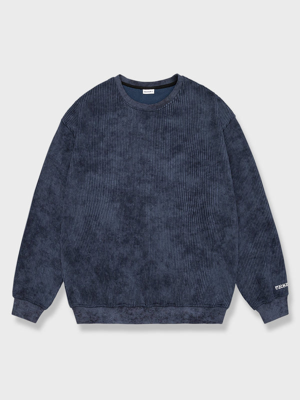 PESSOA | 380g Washed Round Collar Knit Sweater