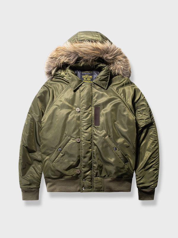 PESSOA | N-2B flight jacket with detachable hood