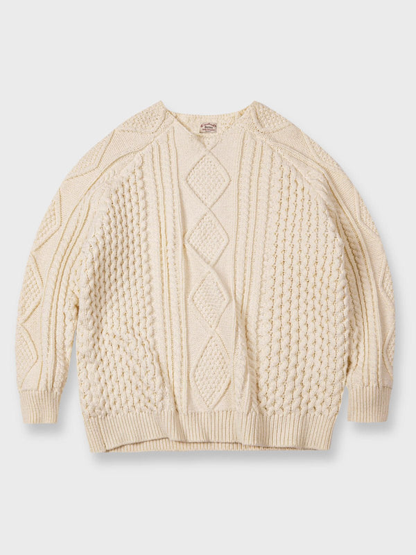 PESSOA | Crew neck cable knit sweater