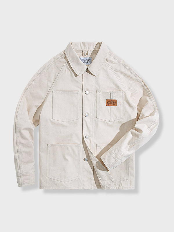 PESSOA | White hunting denim jacket