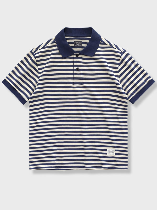 PESSOA | Sea-striped polo shirt