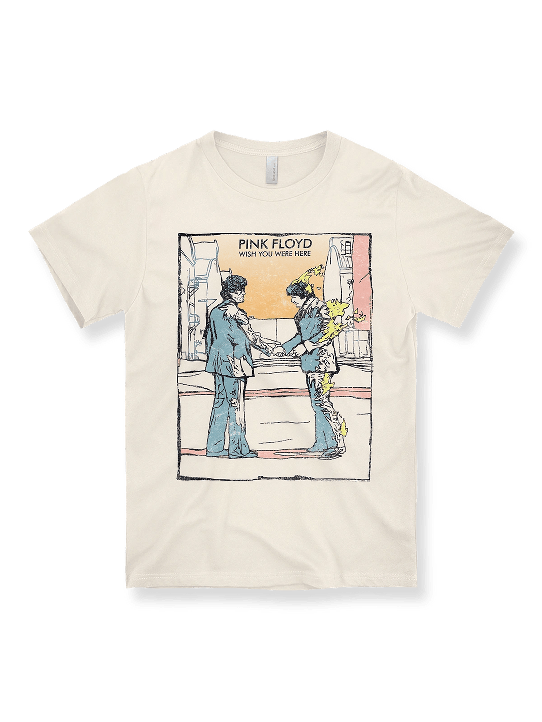 Pink Floyd Tシャツ前面の『Wish You Were Here』カバーアート