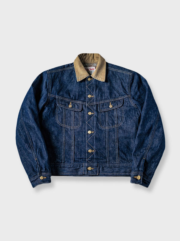 STORMRIDER type corduroy collar denim jacket