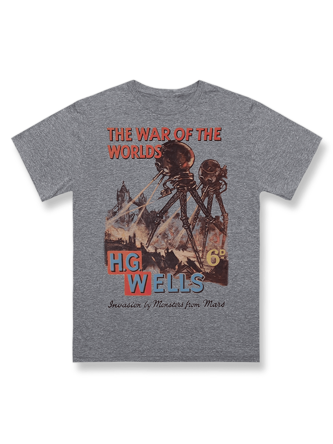 製品画像: ウェルズ『The War of the Worlds』Tシャツ正面図