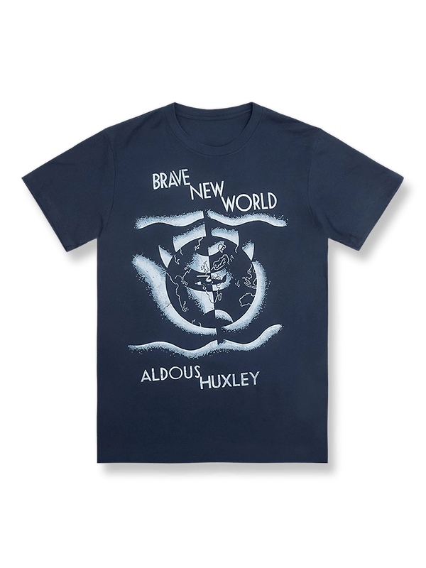 製品画像: アルドゥス・ハクスリー『すばらしい新世界』Tシャツ正面図