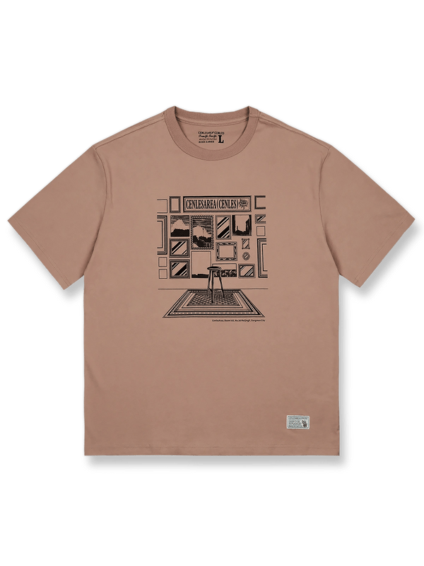 "Store Corner" Vintage Print Short Sleeve T-Shirt